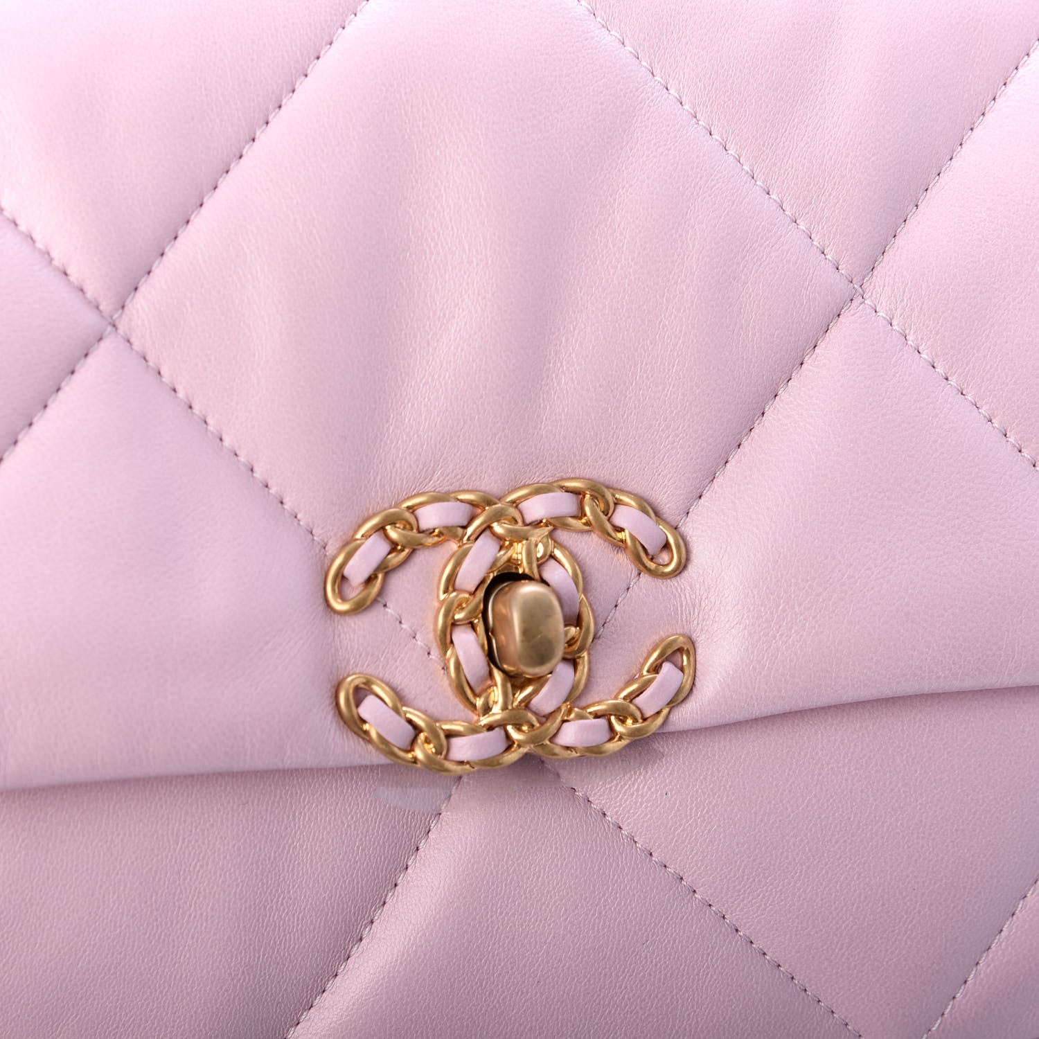 Chanel Lambskin Quilted Medium Chanel 19 Flap Light Pink 10 of 11
