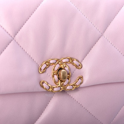 Chanel Lambskin Quilted Medium Chanel 19 Flap Light Pink 10 of 11