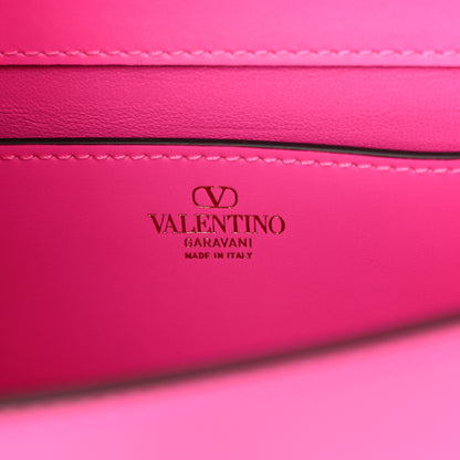 Valentino Garavani Smooth Calfskin Enamel Tonal E/W Rockstud23 Shoulder Bag Pink PP 6 of 9
