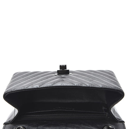 Chanel Aged Calfskin Chevron Quilted 2.55 Reissue Mini Flap So Black 4 of 10