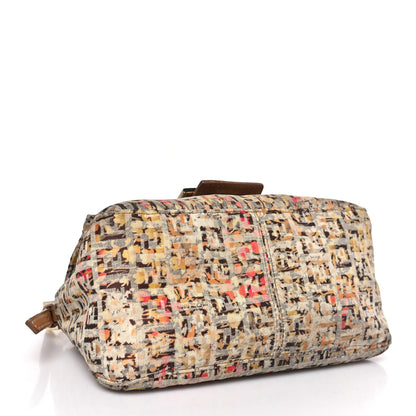 Fendi Zucchino Vitello Floral Mini Forever Mini Mama Baguette Brown Multicolor 4 of 12