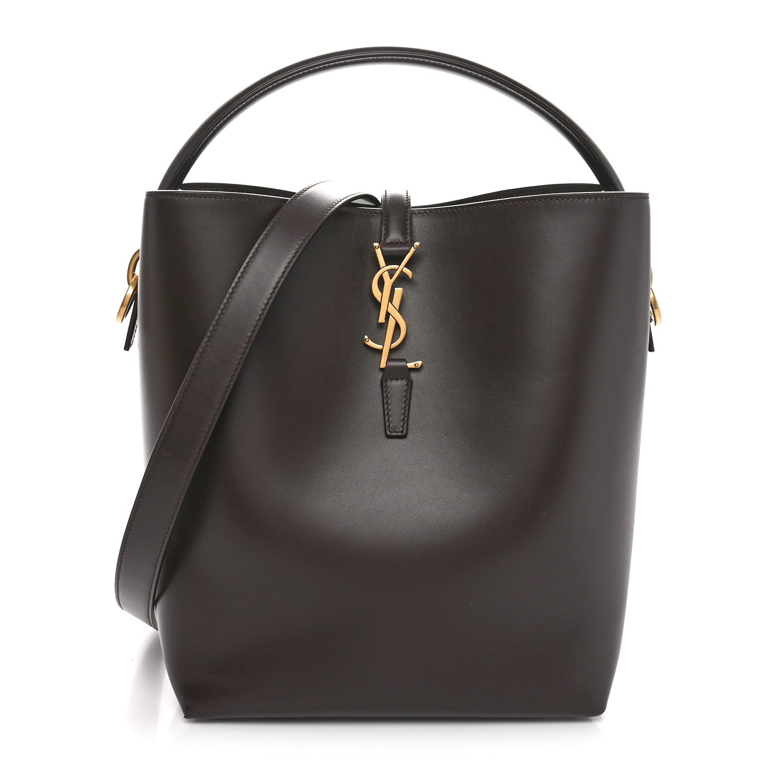 Saint Laurent Shiny Calfskin Le 37 Bucket Bag Arabica 1 of 11