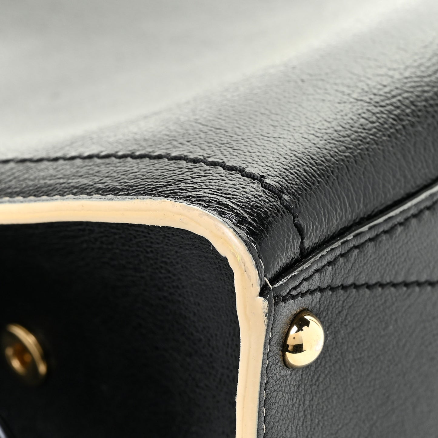 Textured Calfskin Satchel Black