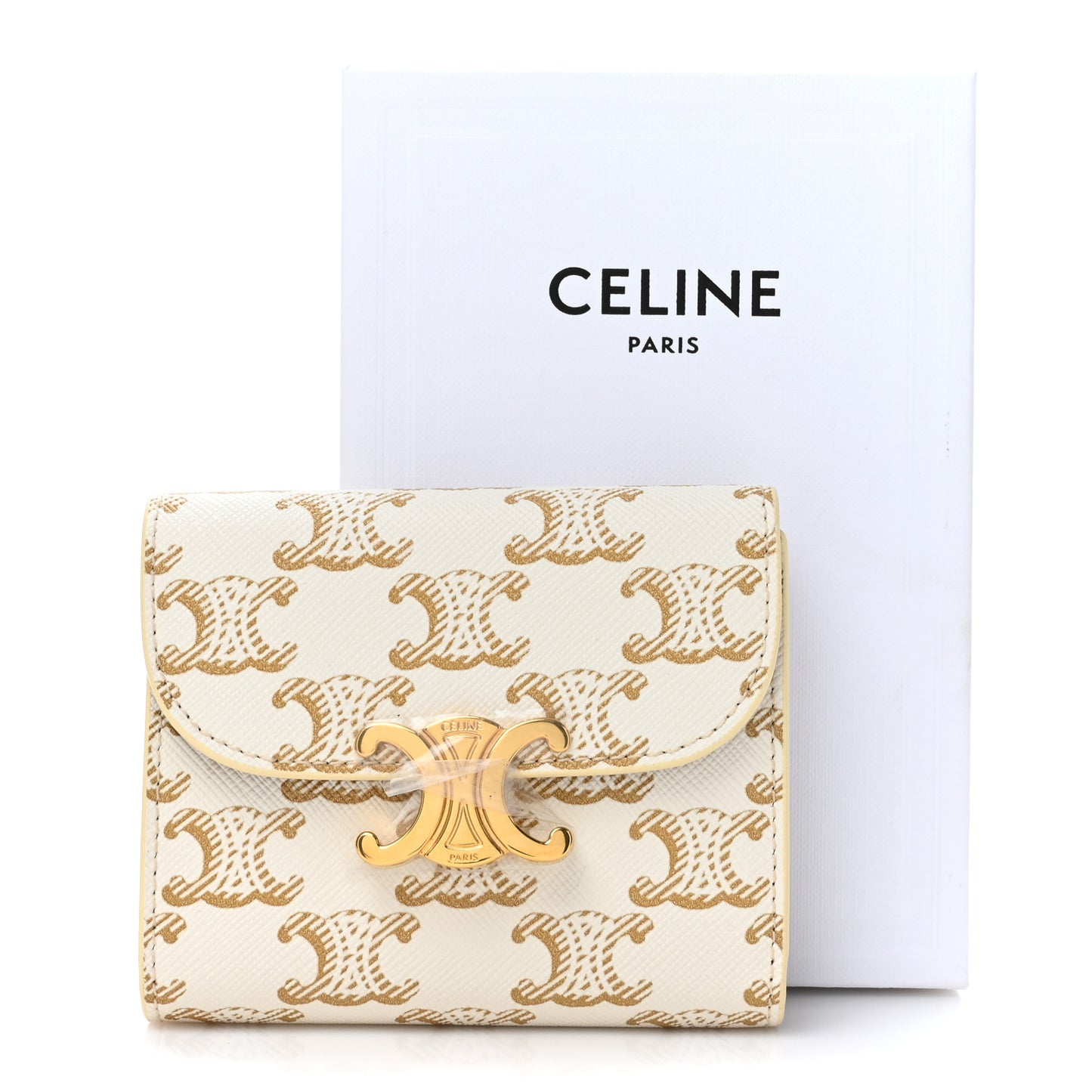 Triomphe Canvas Small Triomphe Wallet White