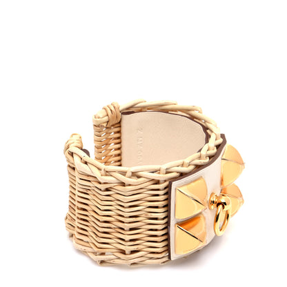 Hermes Barenia Osier Collier De Chien CDC Picnic Bracelet T2 Nata 5 of 8