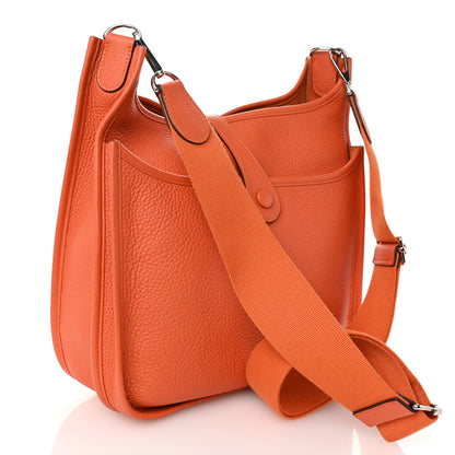 Hermes Taurillon Clemence Evelyne III PM Orange 3 of 10
