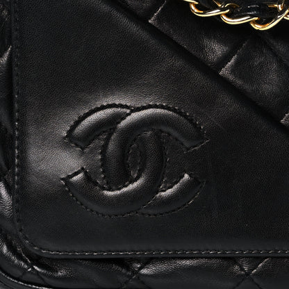 Chanel Lambskin Quilted CC Tassel Flap Camera Case Black 7 of 9