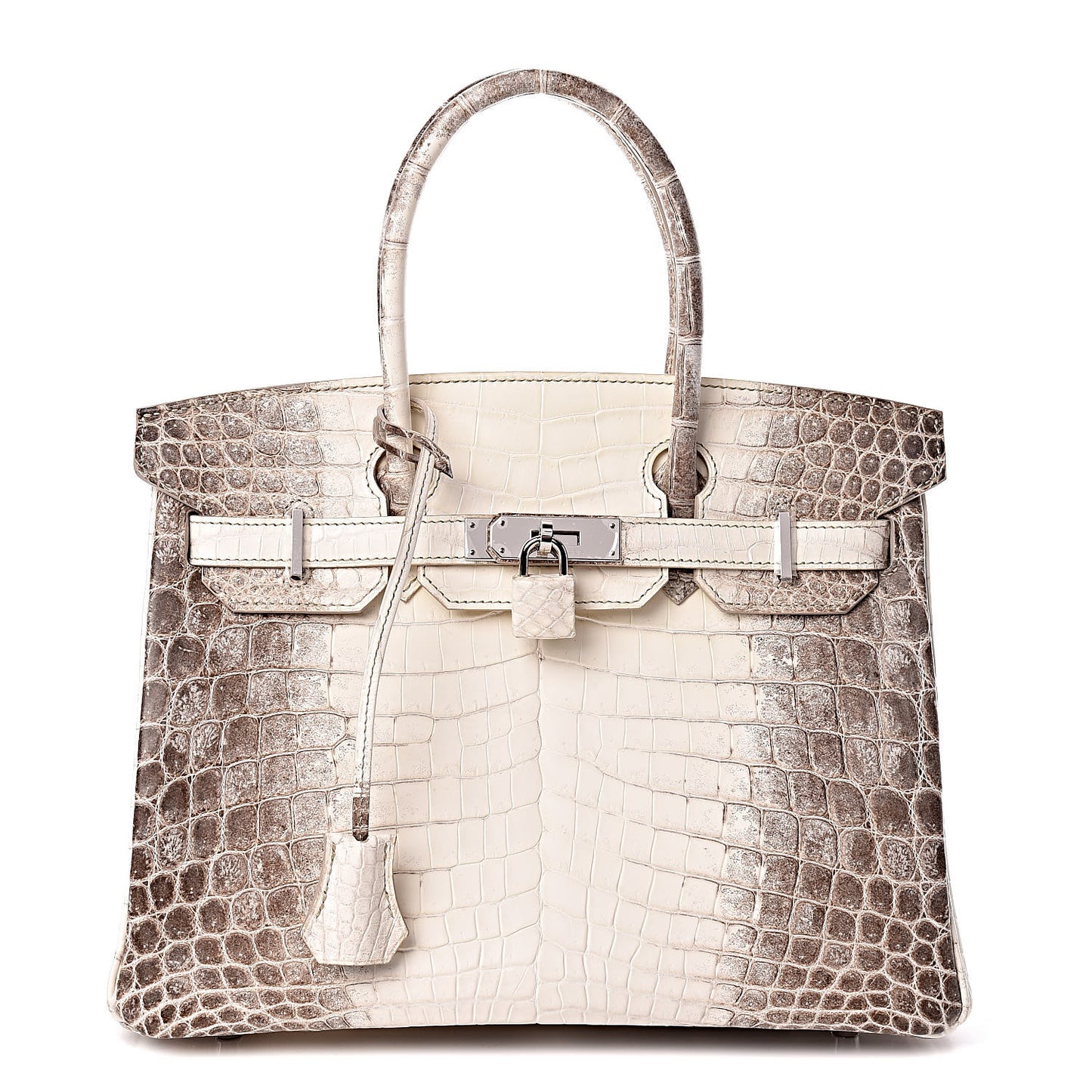 Matte Niloticus Crocodile Himalaya Birkin 30 Blanc