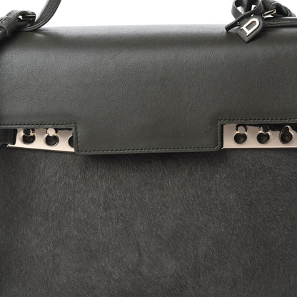 Delvaux Calf Hair MM Tempete Satchel Kaki 12 of 12