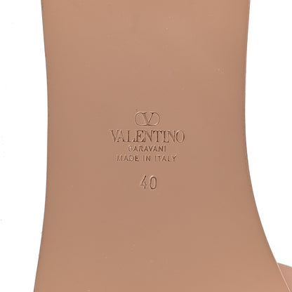 Valentino Garavani Calfskin Vlogo Flat Slide Sandals 40 Rose Canelle 8 of 10