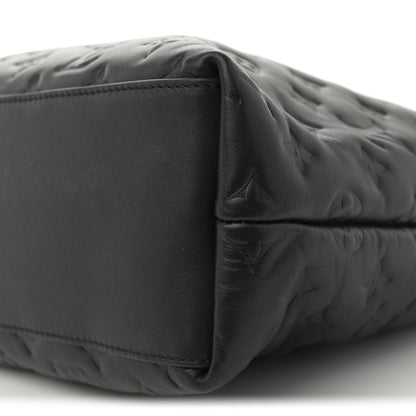 Louis Vuitton Lambskin Embossed Monogram Coussin Hobo MM Black 10 of 11