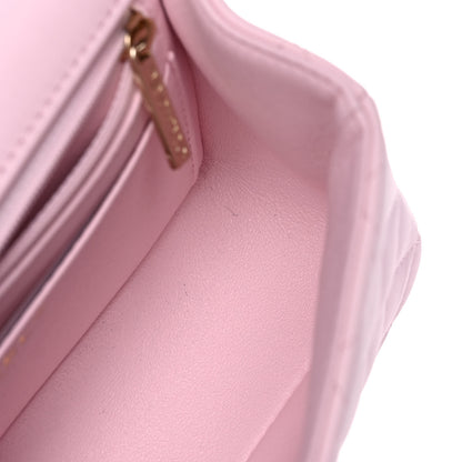 Chanel Lambskin Quilted Mini Top Handle Rectangular Flap Light Pink 12 of 13
