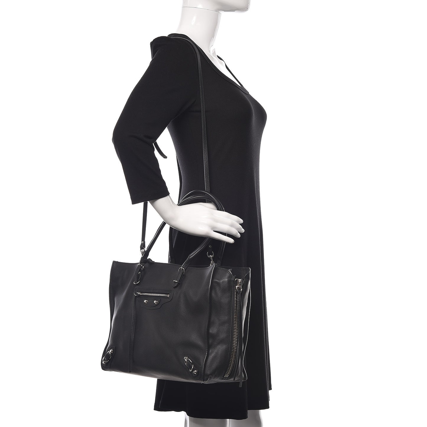 Veau Papier B4 Zip Around Tote Black