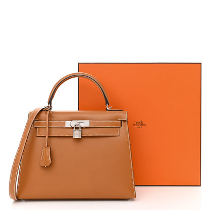 Hermes Veau Butler Kelly Sellier 28 Naturel Sable 11 of 11