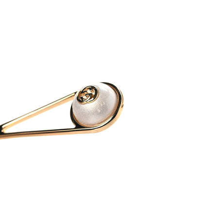 Gucci Metal Oversized Round Sunglasses GG0252S Gold 8 of 9