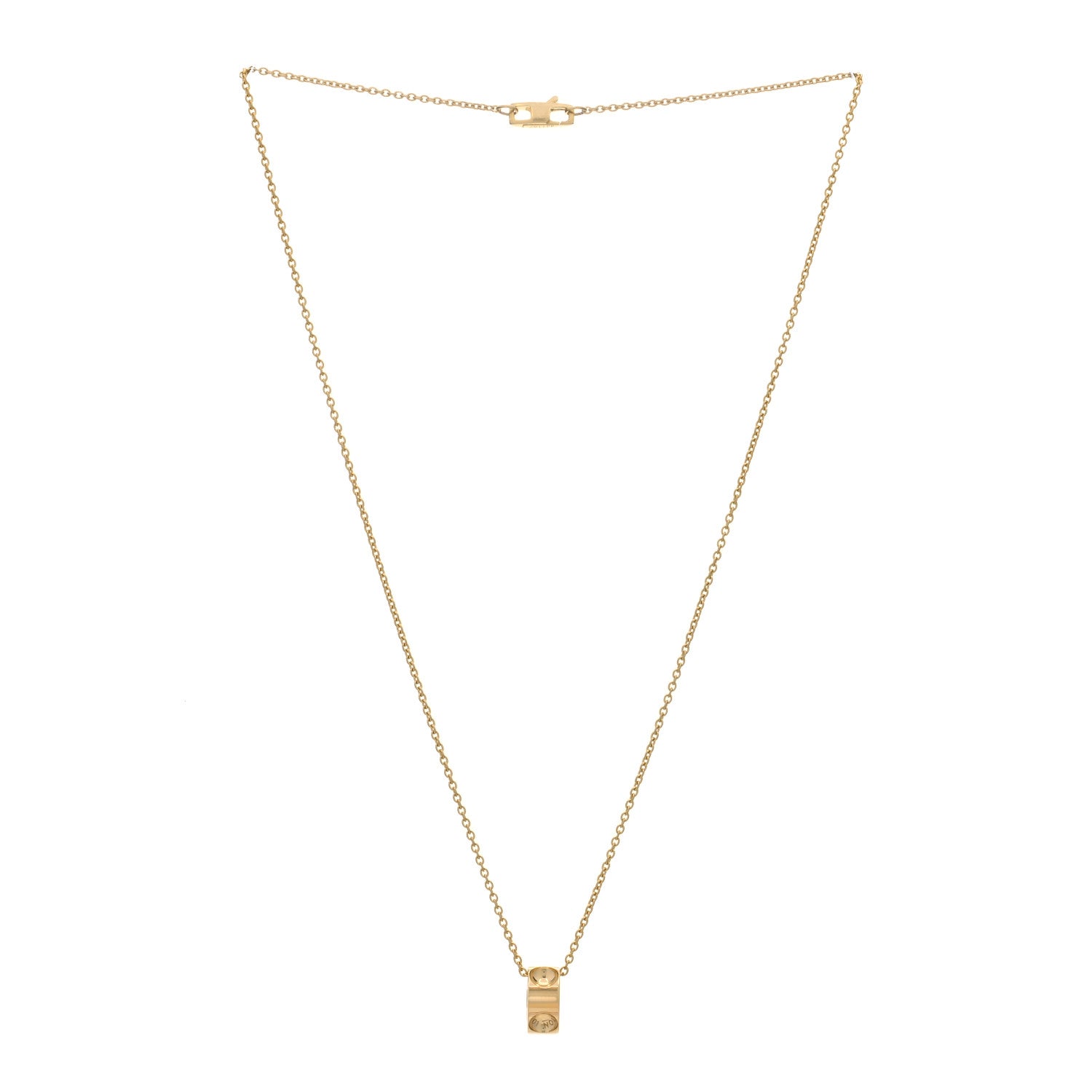 Louis Vuitton 18K Yellow Gold Empreinte Pendant Necklace 2 of 4