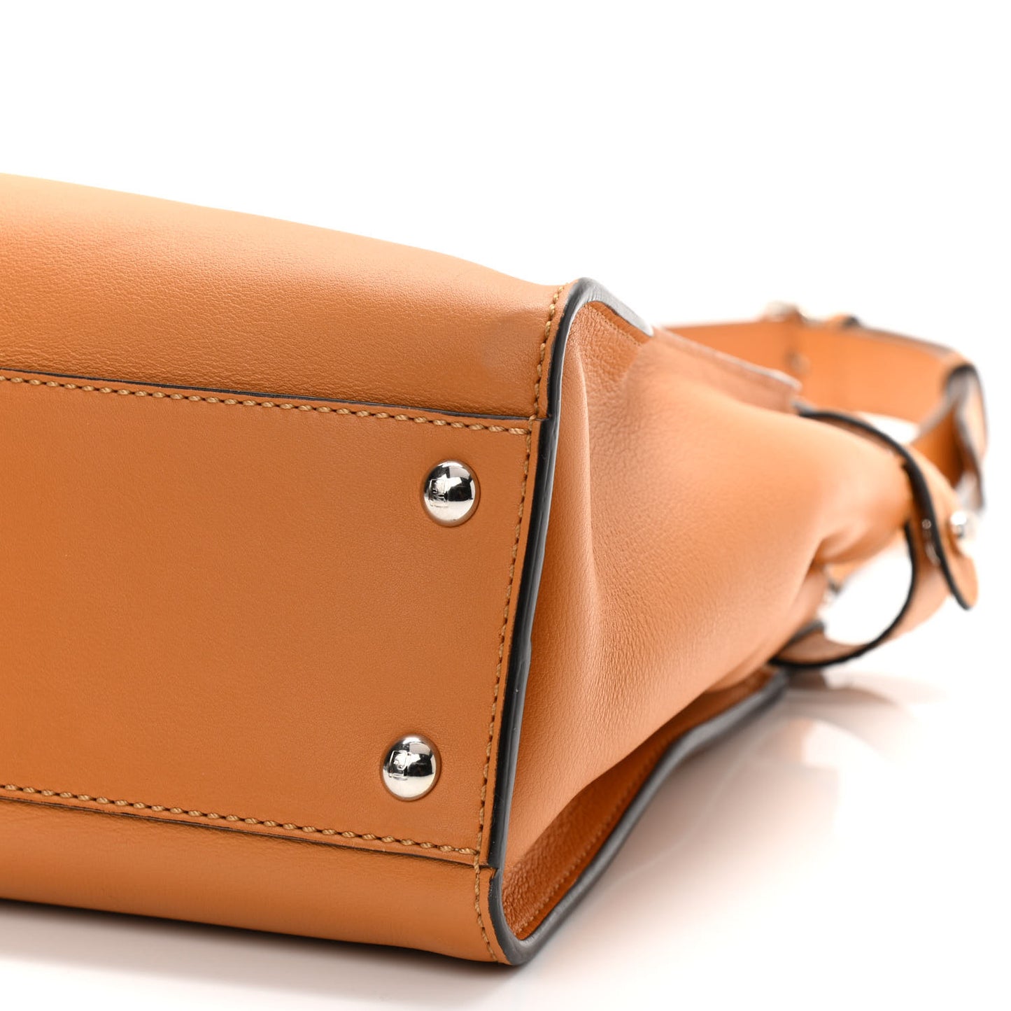 Vitello Seta Shiny Nappa Plexiglass Granite Medium Peekaboo Iconic Satchel Ginger Latte