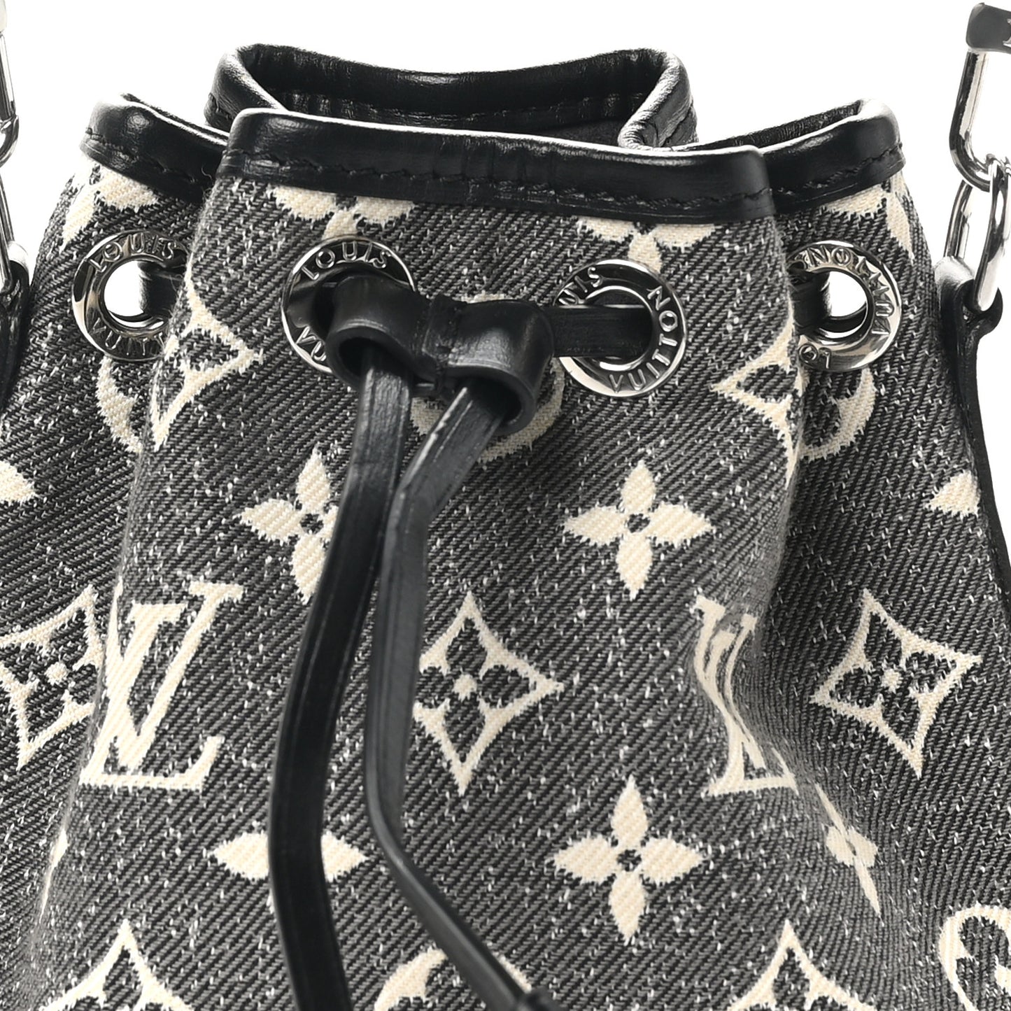 Monogram Jacquard Denim Nano Noe Bleu