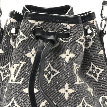 Louis Vuitton Monogram Jacquard Denim Nano Noe Bleu 7 of 9