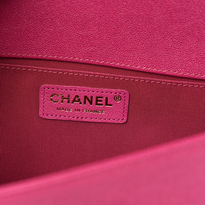 Chanel Caviar Quilted Medium Boy Flap Fuchsia 6 of 10