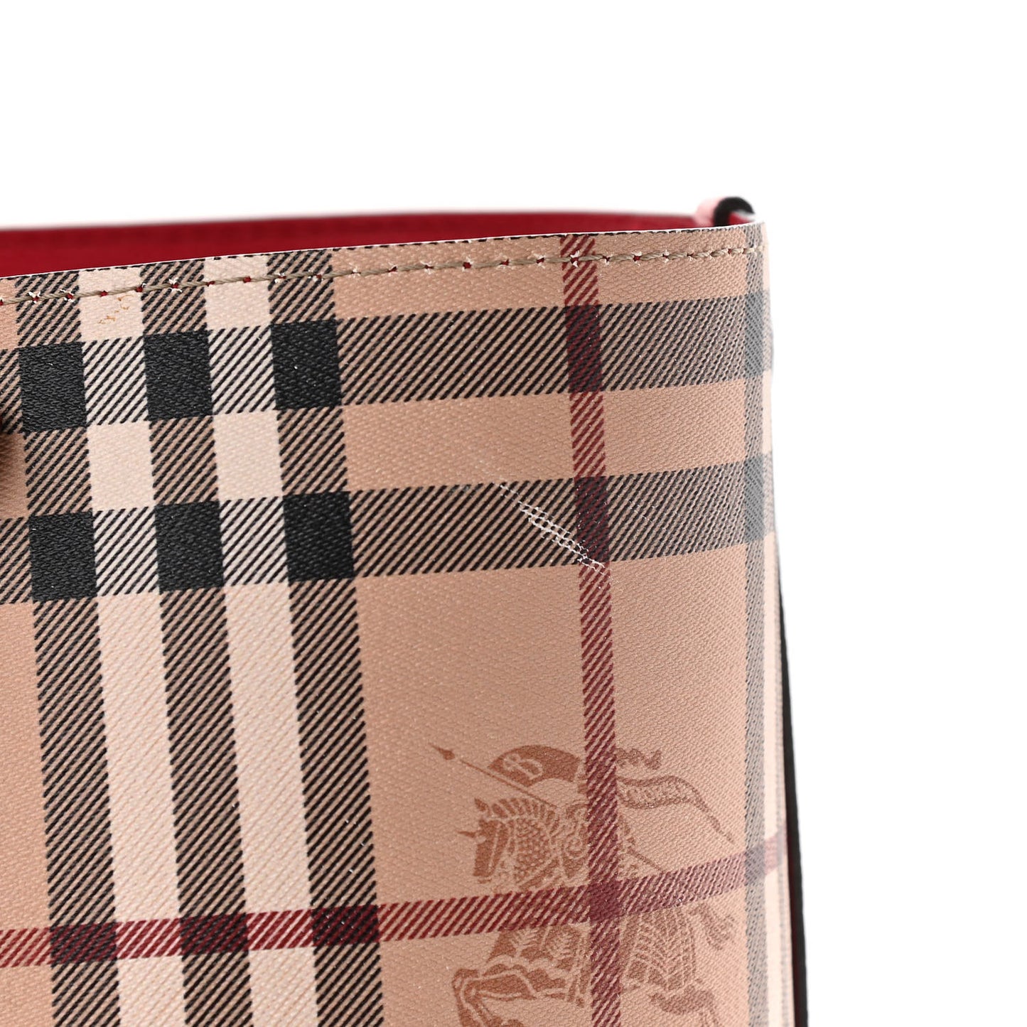 Haymarket Check Small Reversible Tote Poppy Red