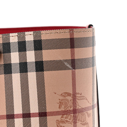 Burberry Haymarket Check Small Reversible Tote Poppy Red 21 of 26