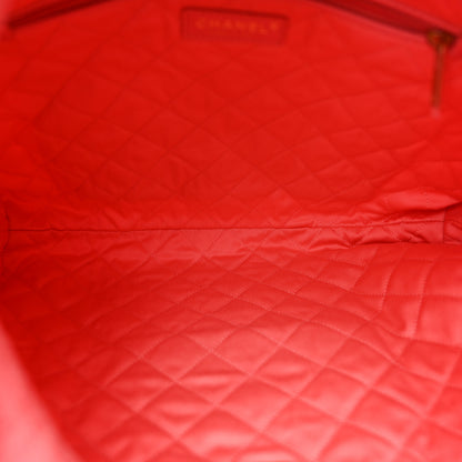 Chanel Washed Denim Quilted Chanel 22 Red 6 of 11