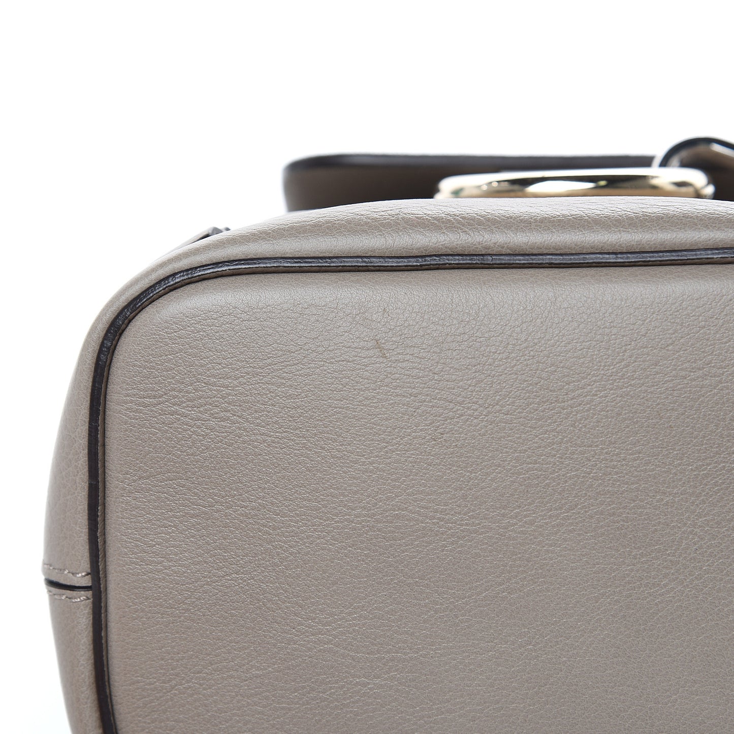 Suede Calfskin Mini Faye Backpack Motty Grey