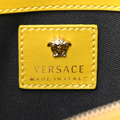 Versace Grained Calfskin Medusa Wallet On Chain Clutch White Yellow 6 of 8