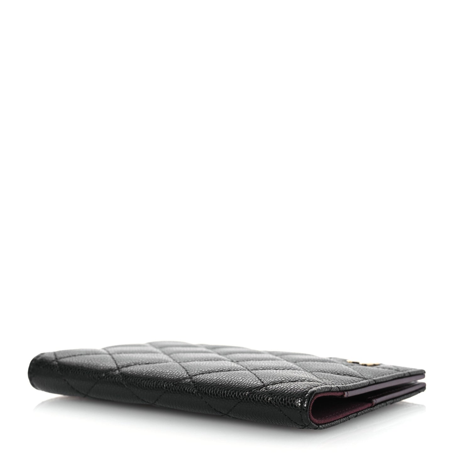 Caviar Quilted Passport Holder Black