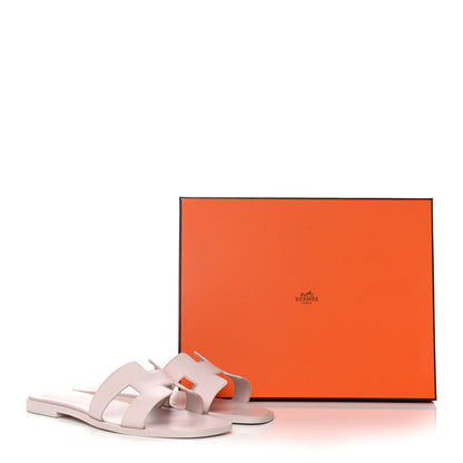 Hermes Calfskin Oran Sandals 38.5 Rose Pétale 9 of 9