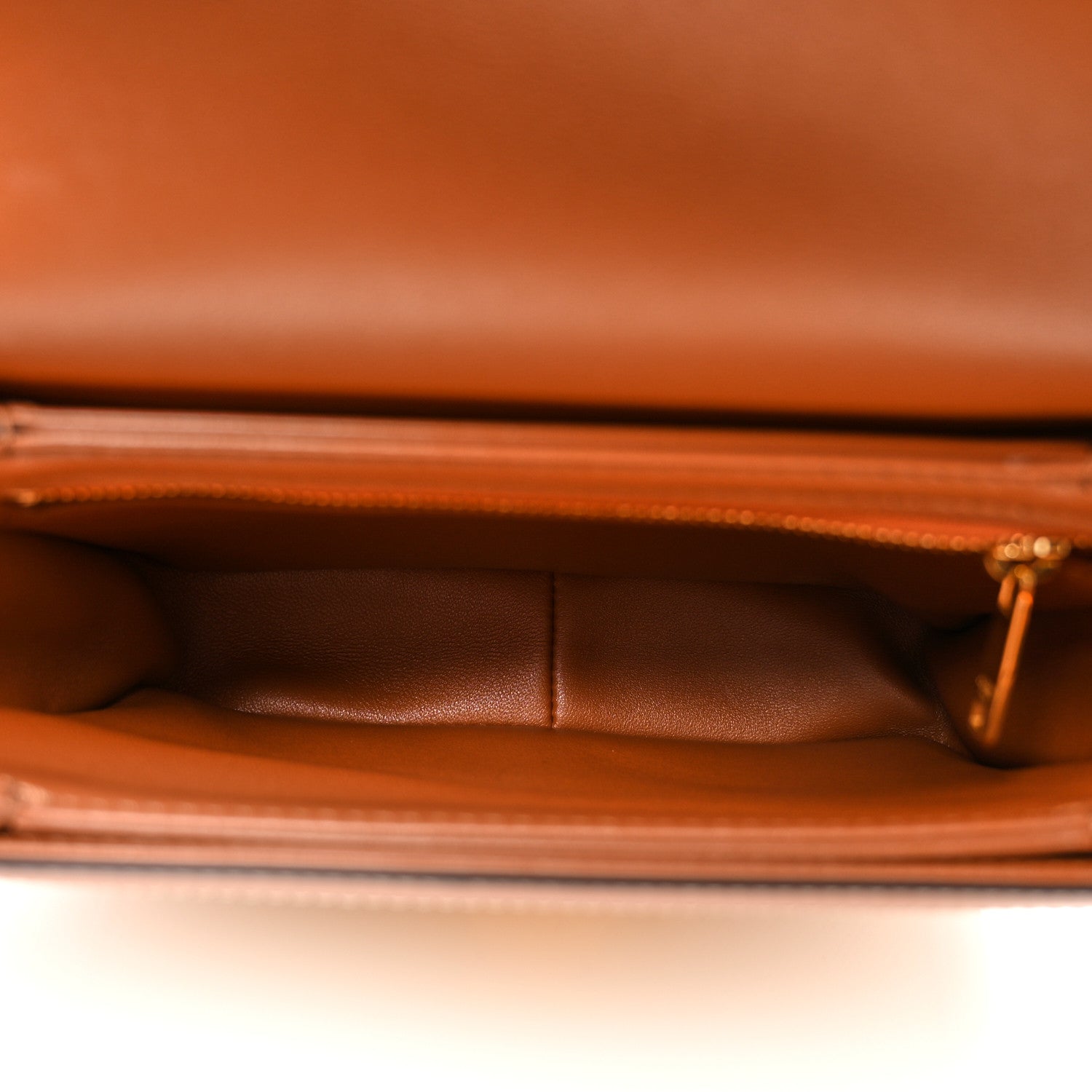 Celine Textile Natural Calfskin Teen Triomphe White Tan 5 of 10