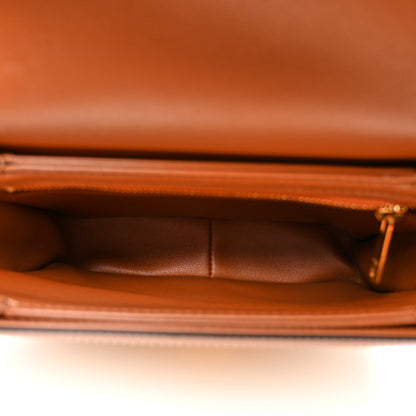 Celine Textile Natural Calfskin Teen Triomphe White Tan 5 of 10