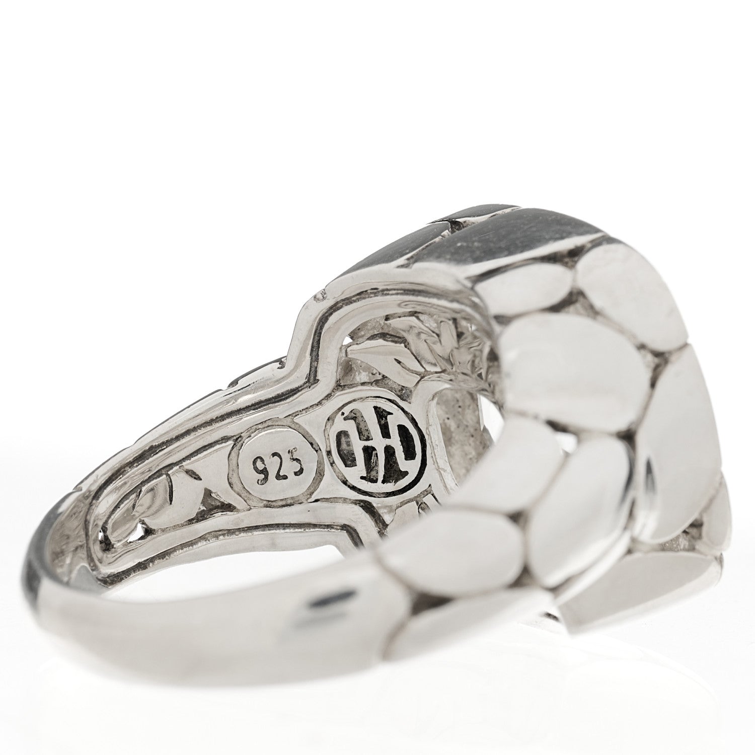 John Hardy Sterling Silver White Topaz Batu Kali Square Ring 54 7 5 of 5