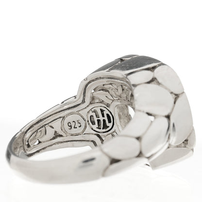 John Hardy Sterling Silver White Topaz Batu Kali Square Ring 54 7 5 of 5