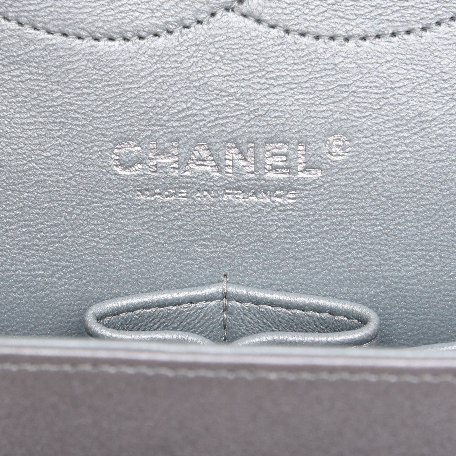 Chanel Metallic Lambskin Quilted Jumbo Double Flap Silver 7 of 8