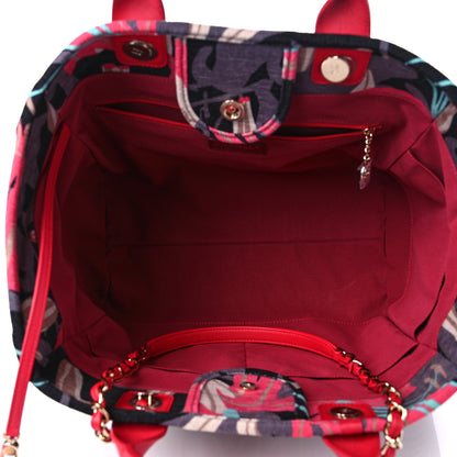Chanel Velvet Calfskin Medium Deauville Tote Pink Multicolor 6 of 10