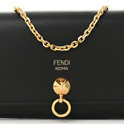 Fendi Vitello Liberty Century Lucido By The Way Continental Wallet On Chain Black 8 of 11