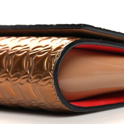 Christian Louboutin Metallic Houndstooth Embossed Paloma Clutch Gold 11 of 17
