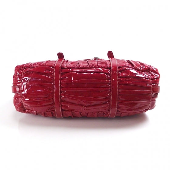 Prada Vernice Dressy Gaufre Red 4 of 11