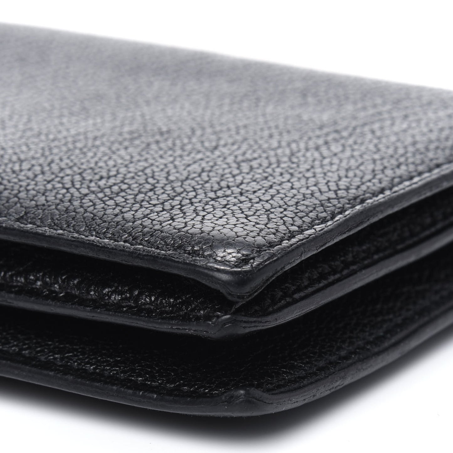 Chevre Mysore Bearn Gusset Wallet Black