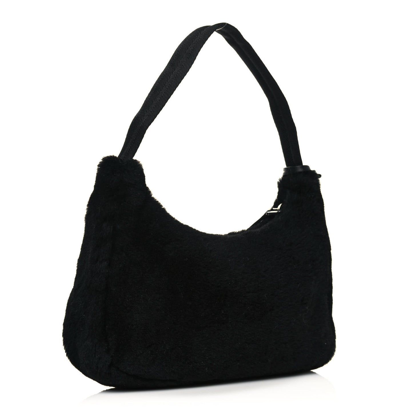 Shearling Mini Re-Edition 2000 Bag Black
