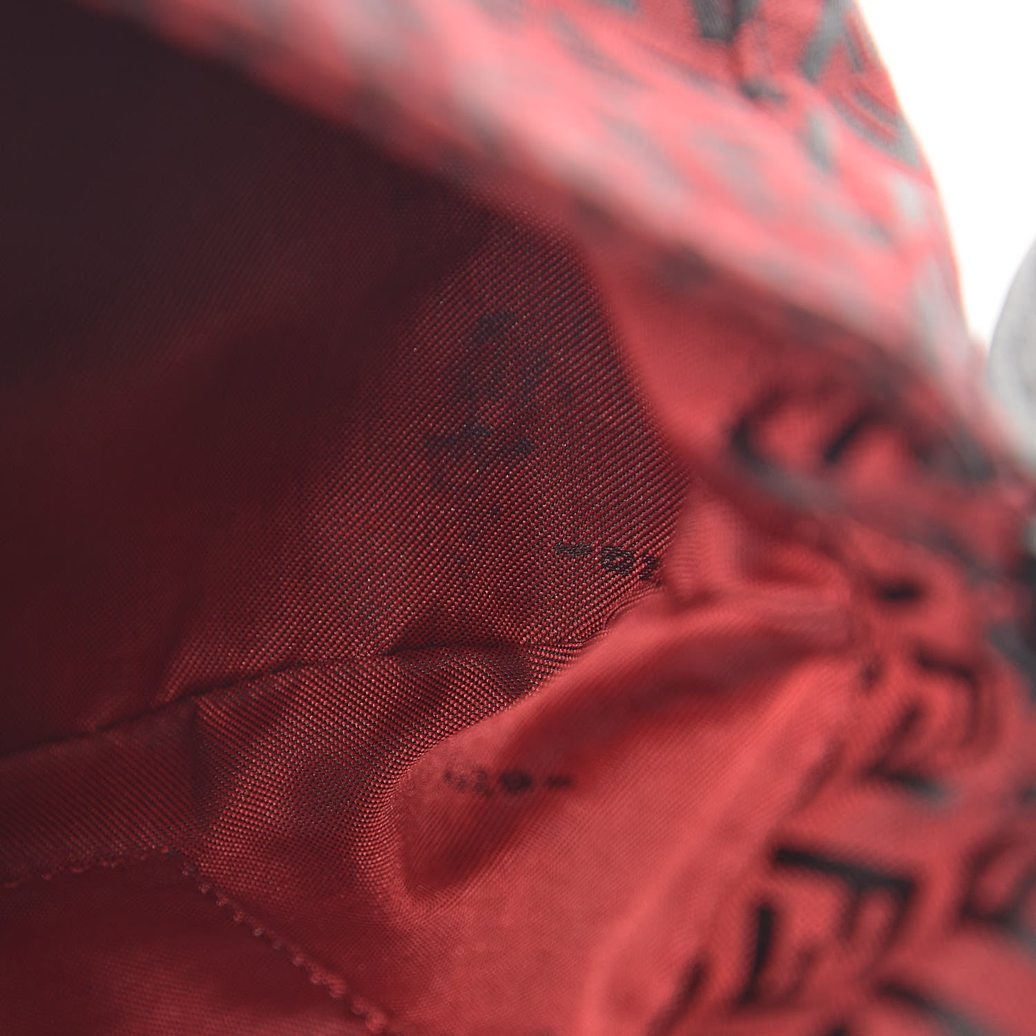 Fendi Zucchino Mini Mama Baguette Black Red 9 of 10