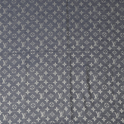 Louis Vuitton Silk Wool Monogram Denim Shawl Blue 1 of 5