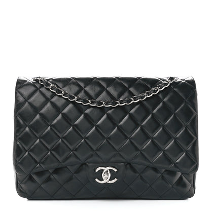 Chanel Lambskin Quilted Maxi Double Flap Black 1 of 12