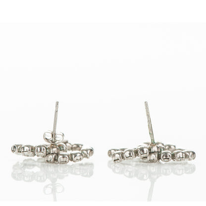 Chanel Crystal CC Earrings Silver 3 of 4