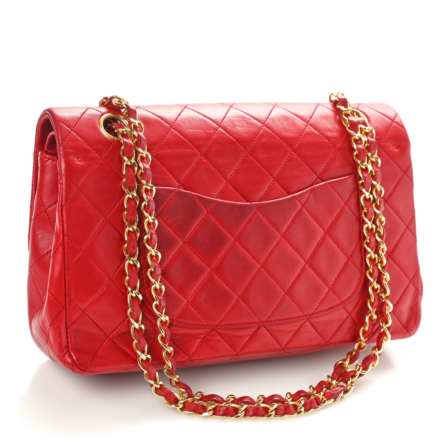 Chanel Lambskin Quilted Medium Double Flap Red 3 of 12