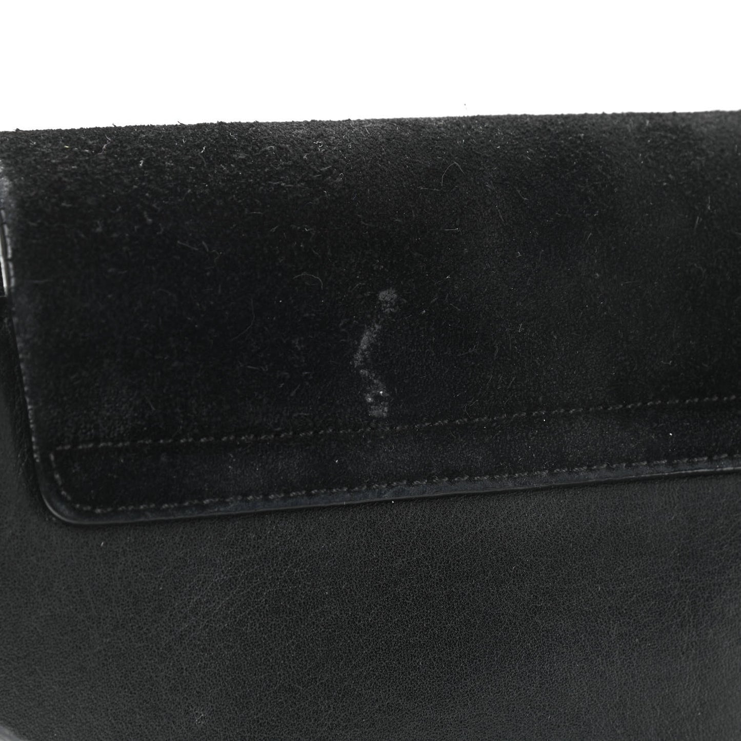 Suede Calfskin Small Faye Shoulder Bag Black