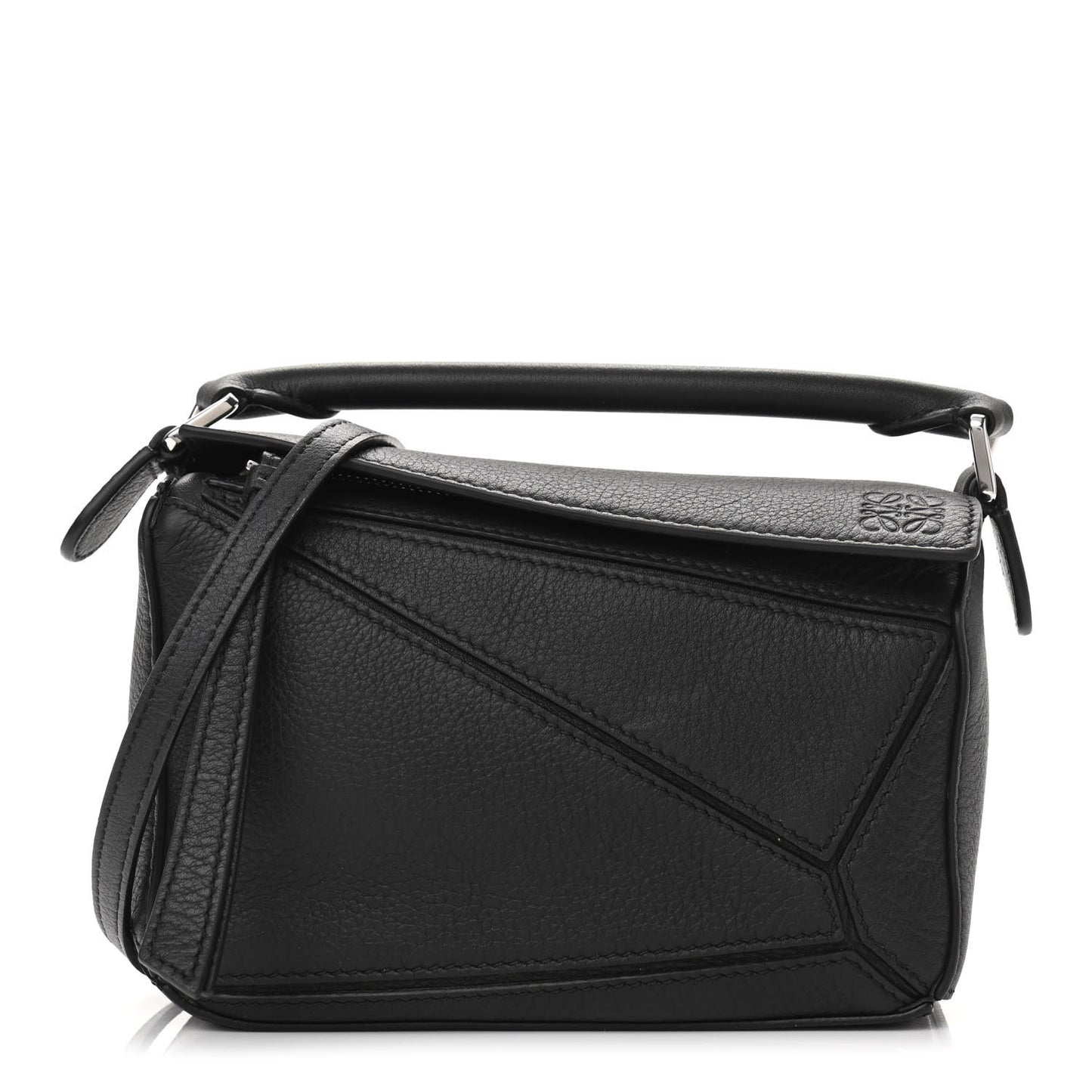 Calfskin Mini Puzzle Bag Black