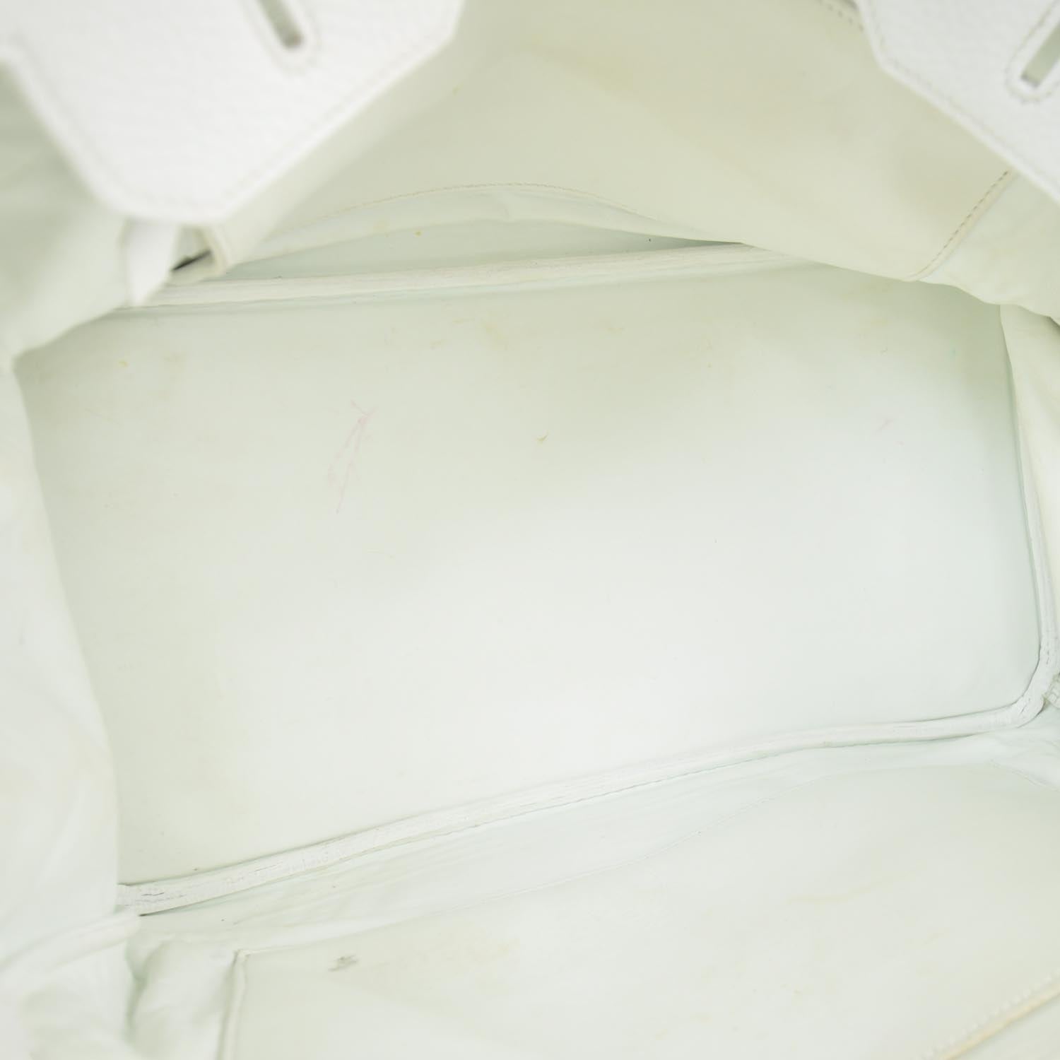 Hermes Taurillon Clemence Birkin 35 White 7 of 11